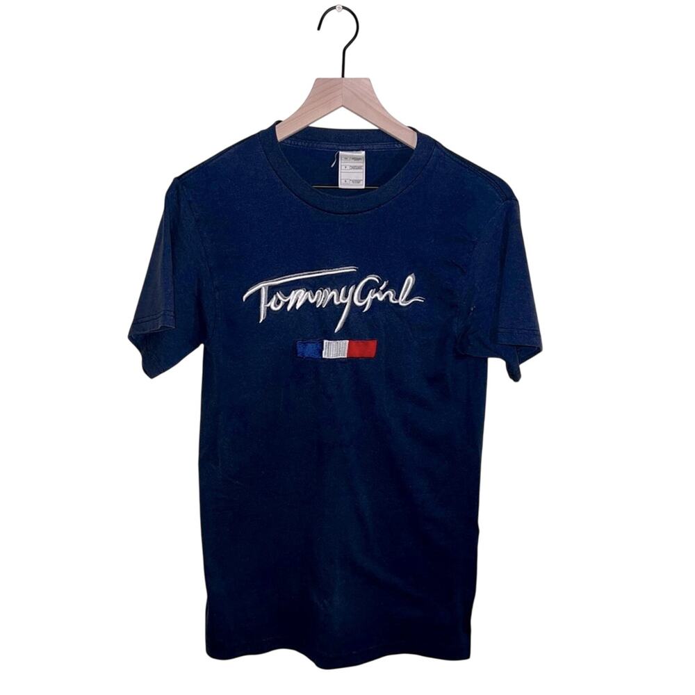 VNTG TOMMY HILFIGER 90s Tommy Girl embroidered T-shirt S